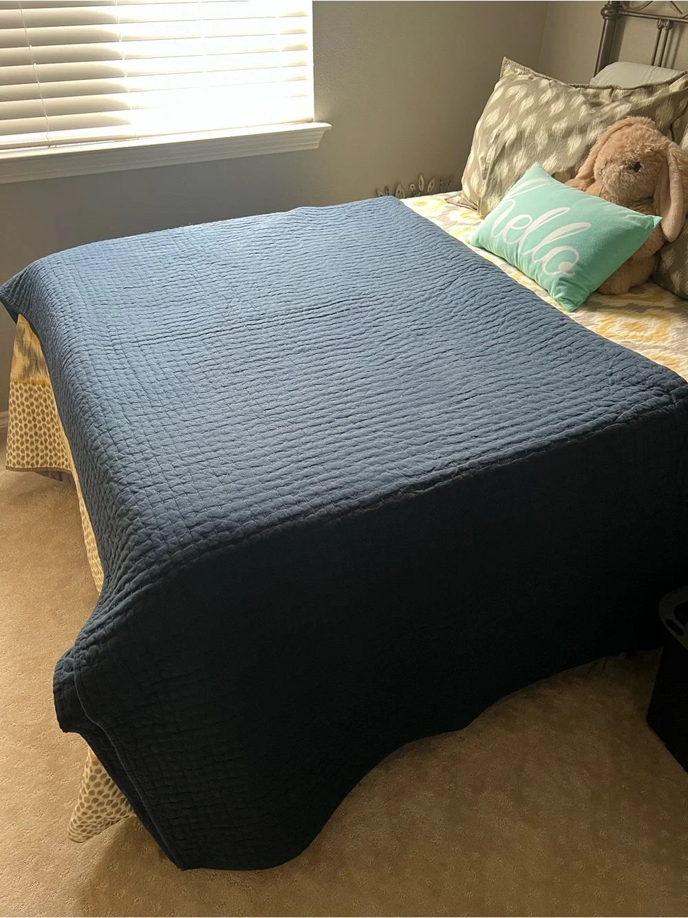 Pottery Barn Deep Navy Quilted Quilt (without shams)